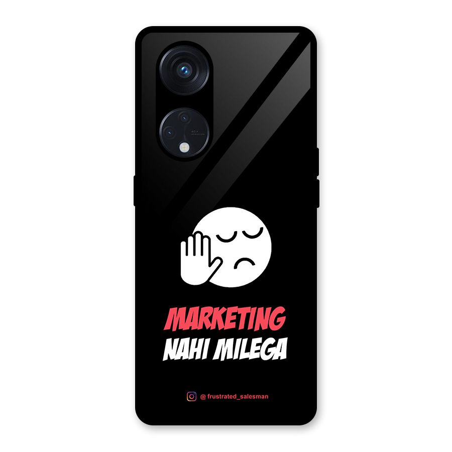 Marketing Nahi Milega Black Glass Back Case for Reno8 T 5G