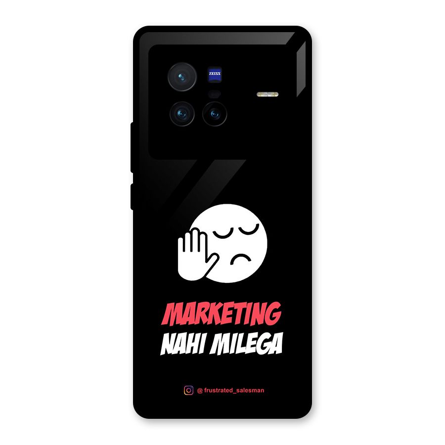 Marketing Nahi Milega Black Glass Back Case for Vivo X80