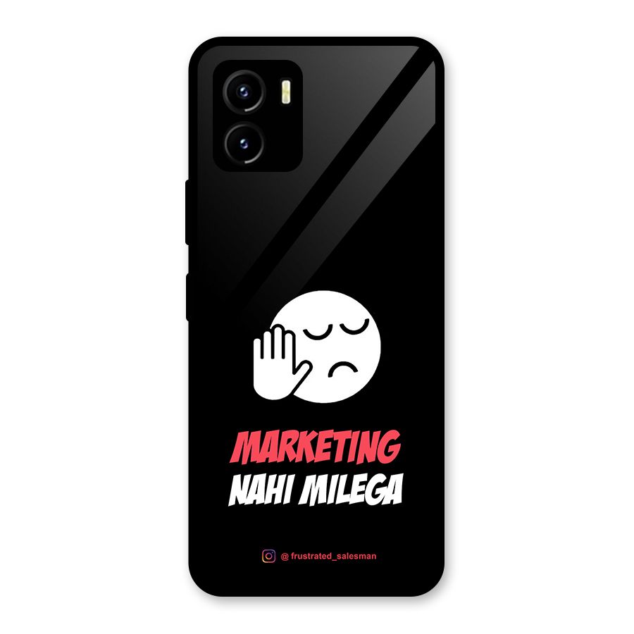 Marketing Nahi Milega Black Glass Back Case for Vivo Y15s