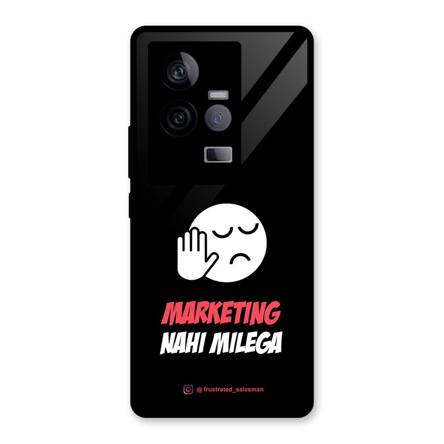 Marketing Nahi Milega Black Glass Back Case for Vivo iQOO 11 5G