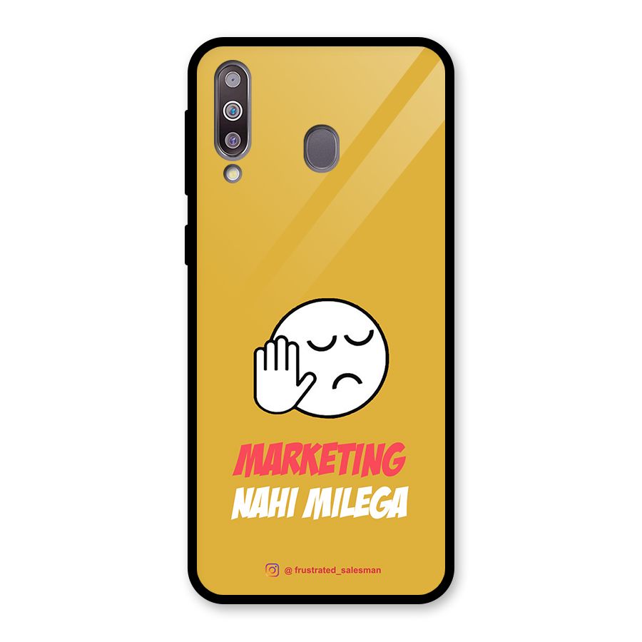 Marketing Nahi Milega Mustard Yellow Glass Back Case for Galaxy M30