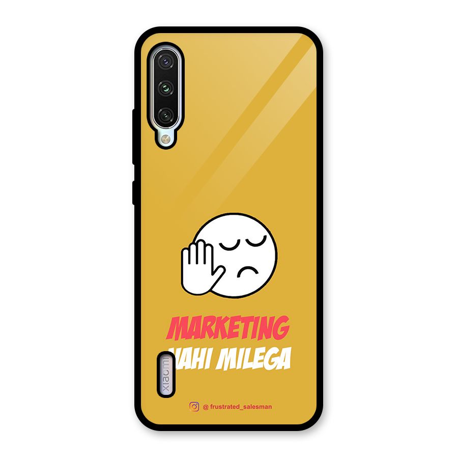 Marketing Nahi Milega Mustard Yellow Glass Back Case for Mi A3