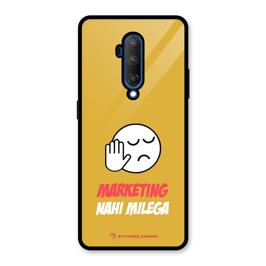 Marketing Nahi Milega Mustard Yellow Glass Back Case for OnePlus 7T Pro