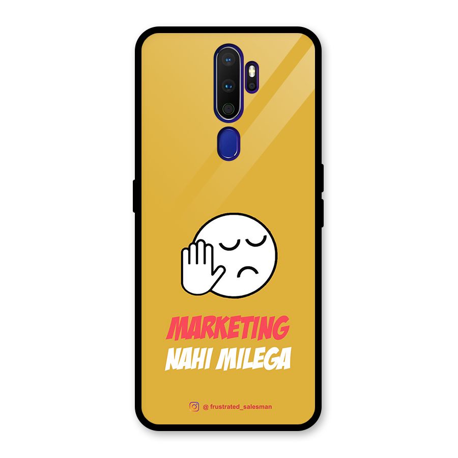 Marketing Nahi Milega Mustard Yellow Glass Back Case for Oppo A9 (2020)