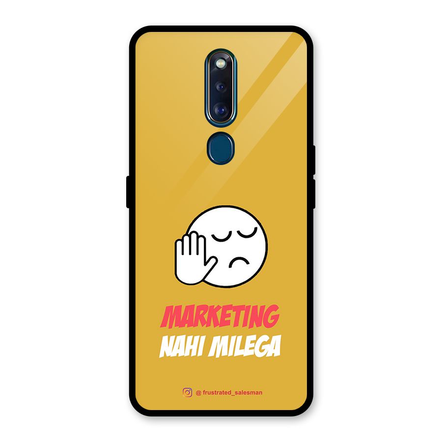 Marketing Nahi Milega Mustard Yellow Glass Back Case for Oppo F11 Pro