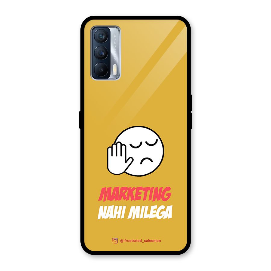 Marketing Nahi Milega Mustard Yellow Glass Back Case for Realme X7