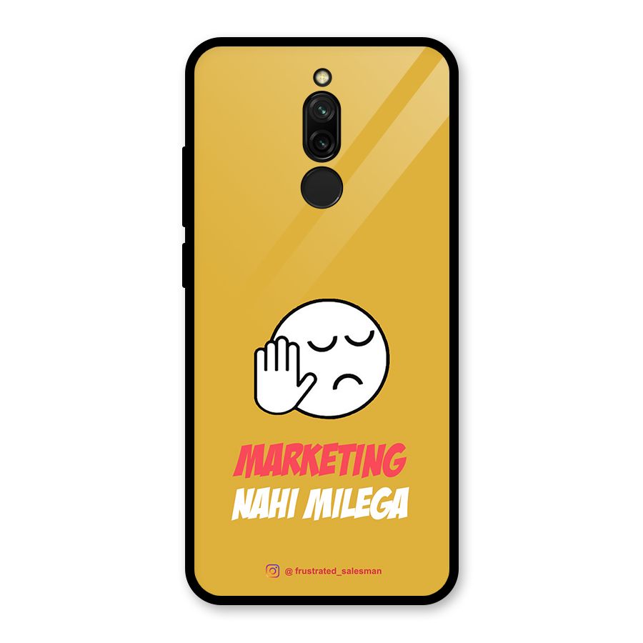 Marketing Nahi Milega Mustard Yellow Glass Back Case for Redmi 8