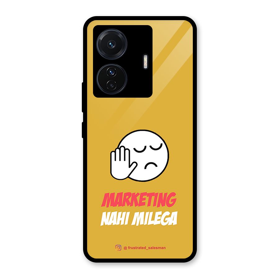 Marketing Nahi Milega Mustard Yellow Glass Back Case for Vivo T1 Pro