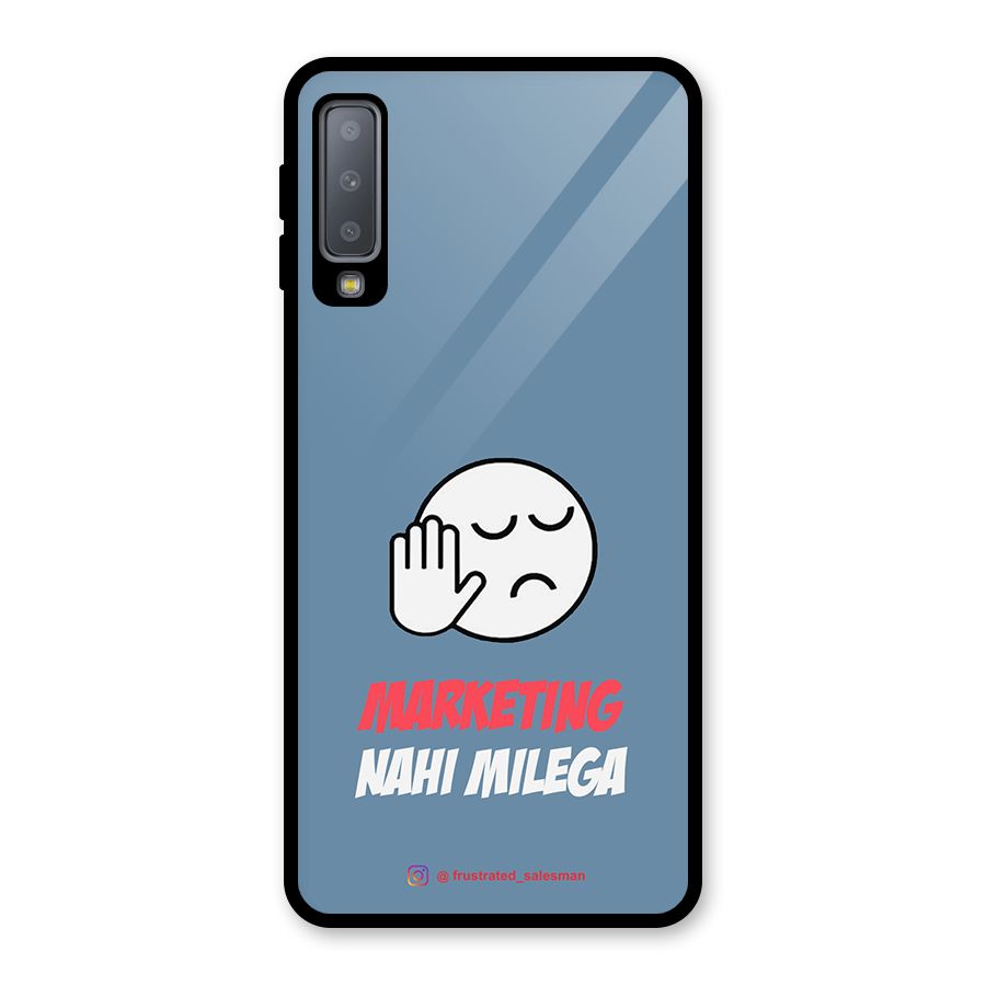 Marketing Nahi Milega SteelBlue Glass Back Case for Galaxy A7 (2018)