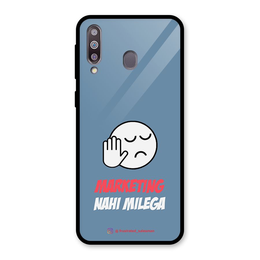 Marketing Nahi Milega SteelBlue Glass Back Case for Galaxy M30