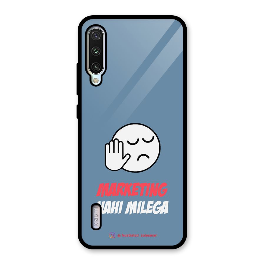 Marketing Nahi Milega SteelBlue Glass Back Case for Mi A3