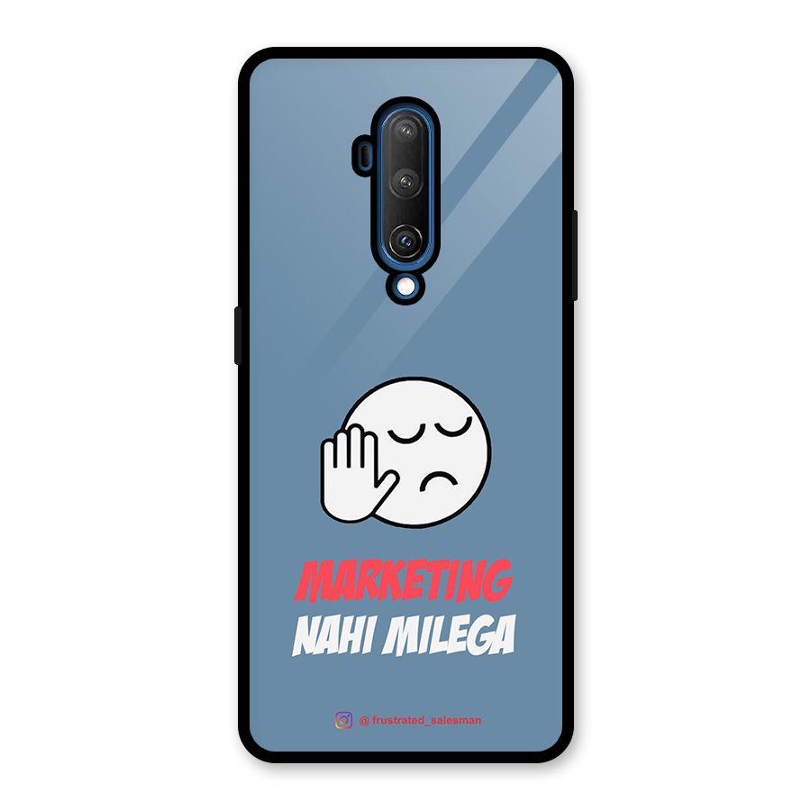 Marketing Nahi Milega SteelBlue Glass Back Case for OnePlus 7T Pro