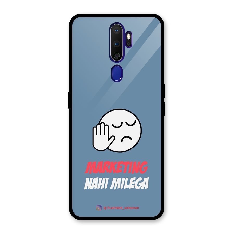 Marketing Nahi Milega SteelBlue Glass Back Case for Oppo A9 (2020)