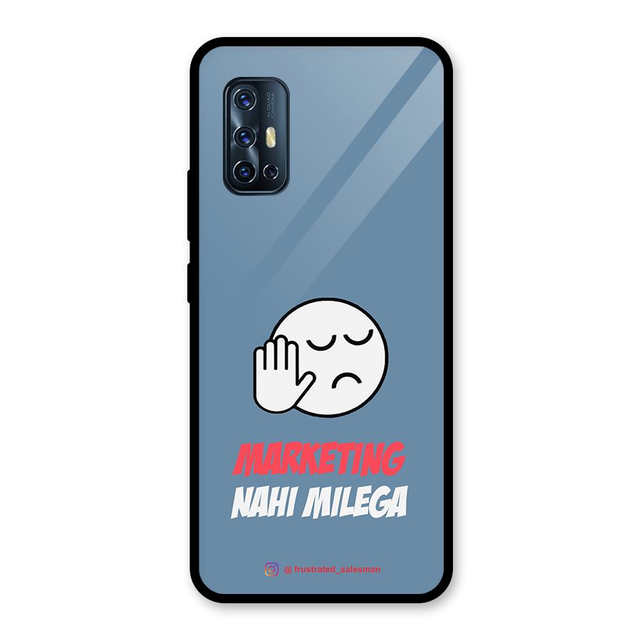 Marketing Nahi Milega SteelBlue Glass Back Case for Vivo V17