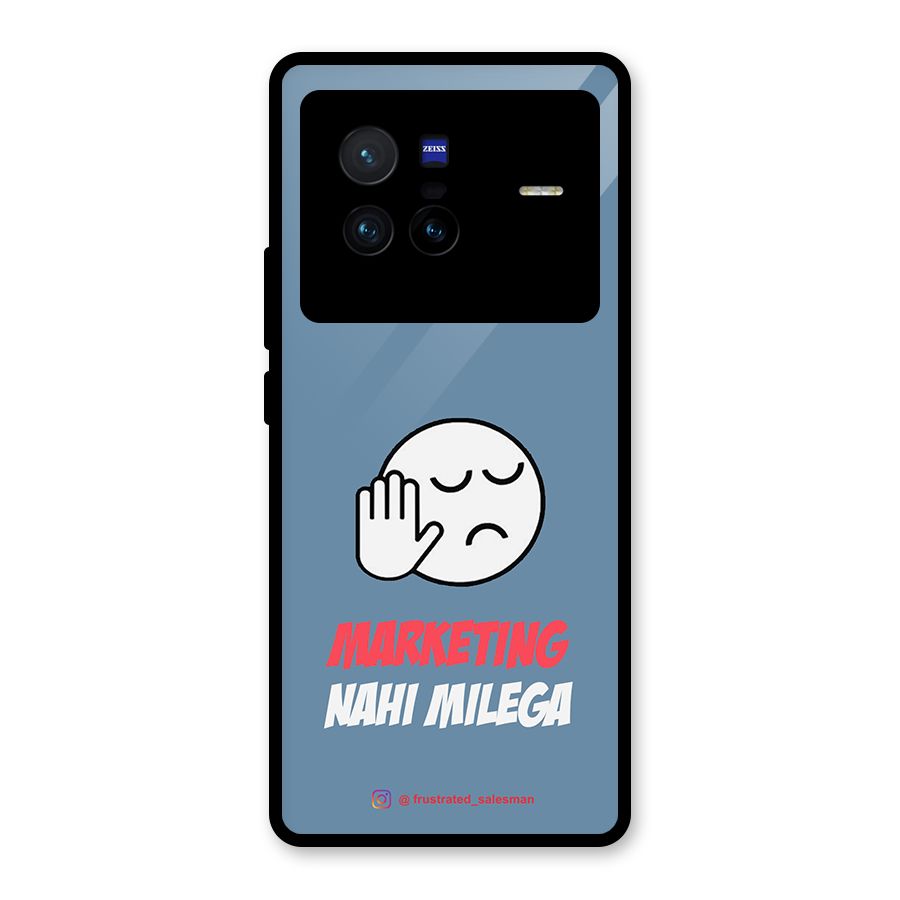 Marketing Nahi Milega SteelBlue Glass Back Case for Vivo X80