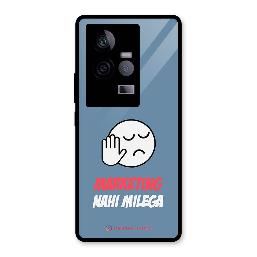 Marketing Nahi Milega SteelBlue Glass Back Case for Vivo iQOO 11 5G