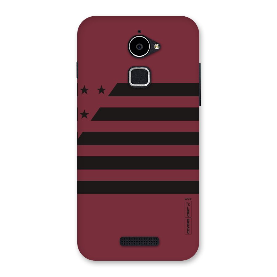 Maroon Star Striped Back Case for Coolpad Note 3 Lite