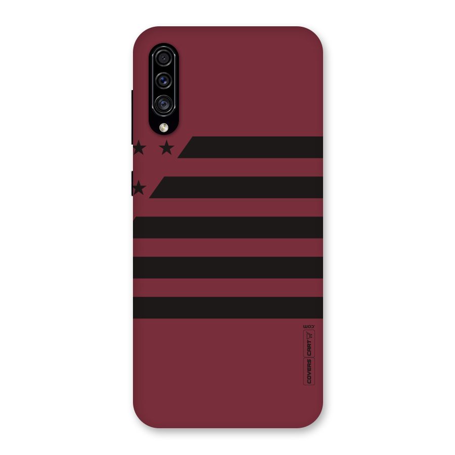 Maroon Star Striped Back Case for Galaxy A30s