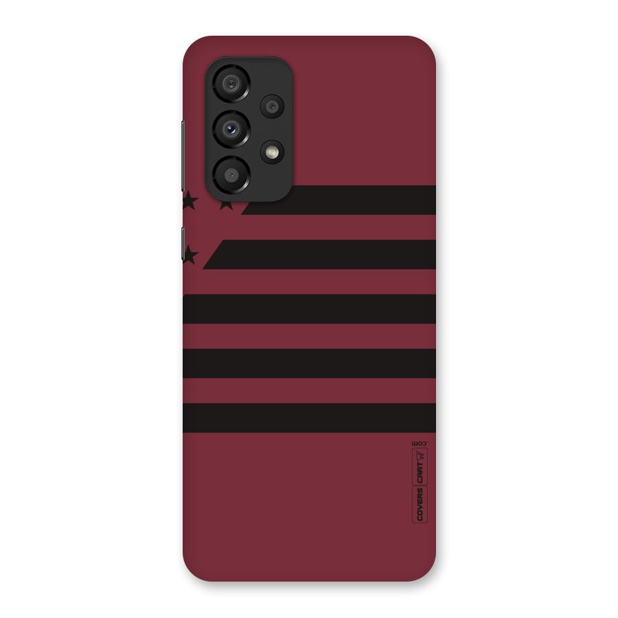 Maroon Star Striped Back Case for Galaxy A33 5G