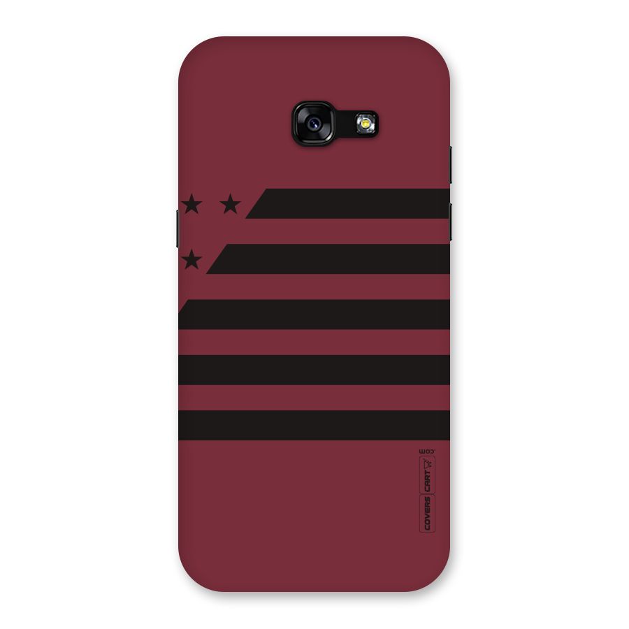 Maroon Star Striped Back Case for Galaxy A5 2017