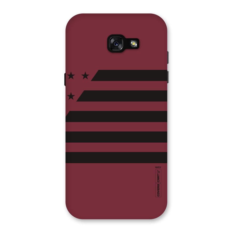 Maroon Star Striped Back Case for Galaxy A7 (2017)