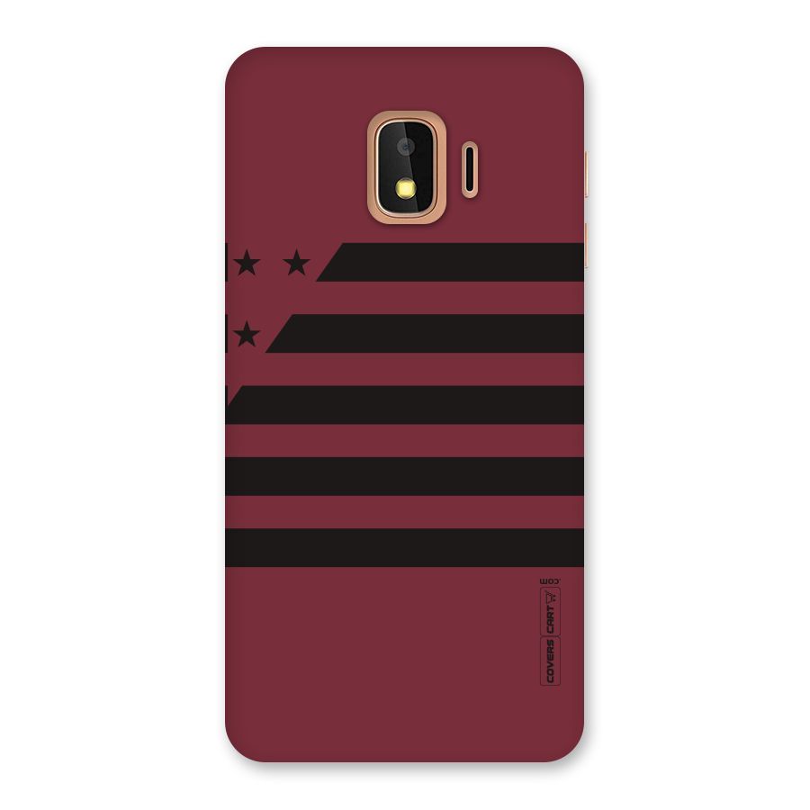 Maroon Star Striped Back Case for Galaxy J2 Core