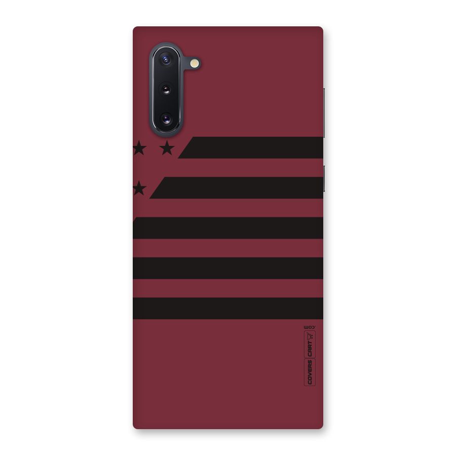 Maroon Star Striped Back Case for Galaxy Note 10