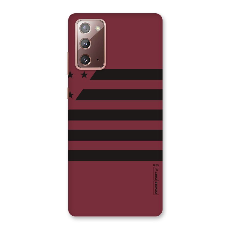 Maroon Star Striped Back Case for Galaxy Note 20