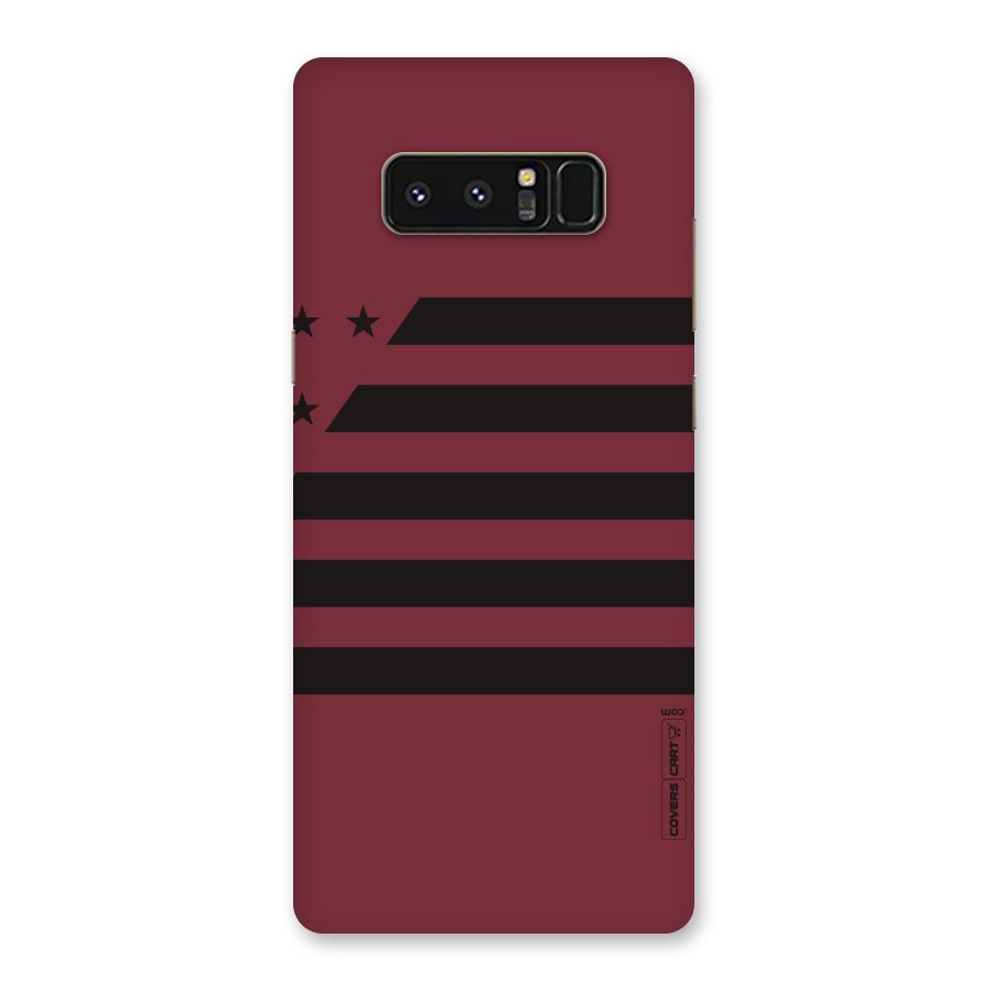 Maroon Star Striped Back Case for Galaxy Note 8