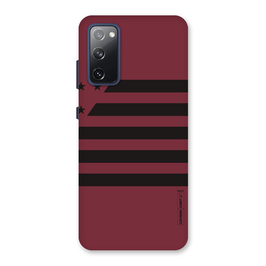 Maroon Star Striped Back Case for Galaxy S20 FE