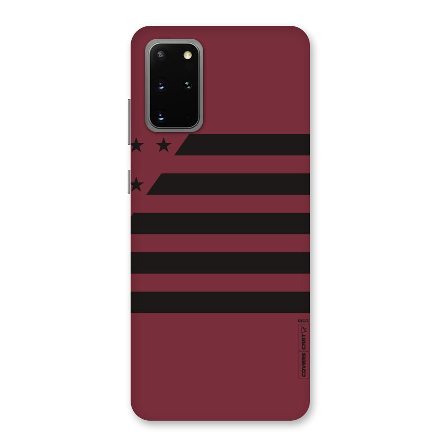 Maroon Star Striped Back Case for Galaxy S20 Plus