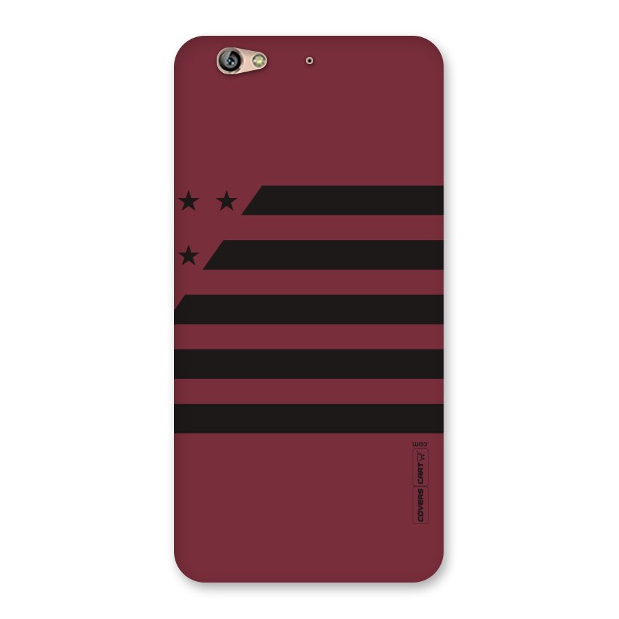 Maroon Star Striped Back Case for Gionee S6