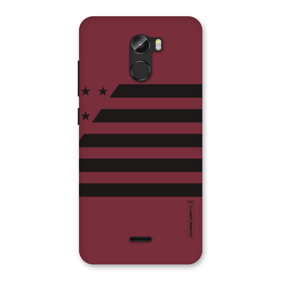 Maroon Star Striped Back Case for Gionee X1