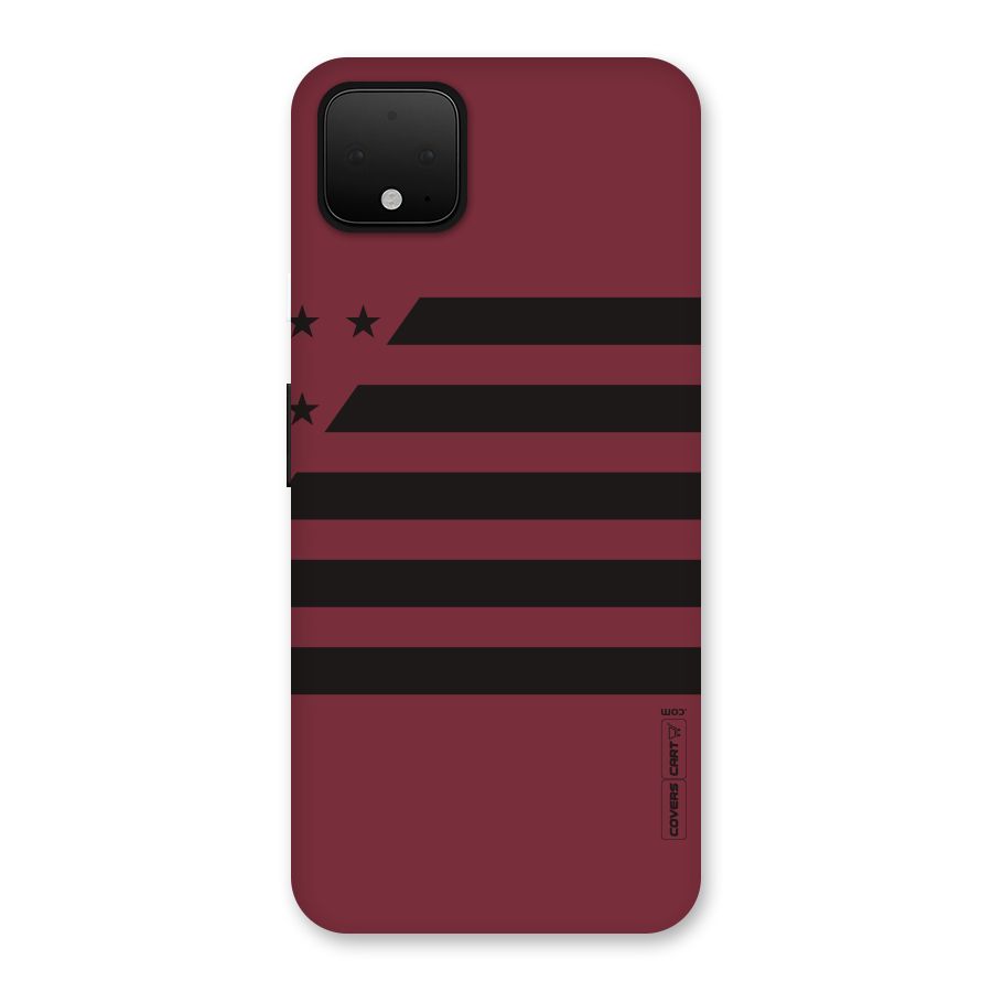 Maroon Star Striped Back Case for Google Pixel 4 XL