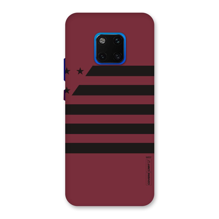 Maroon Star Striped Back Case for Huawei Mate 20 Pro