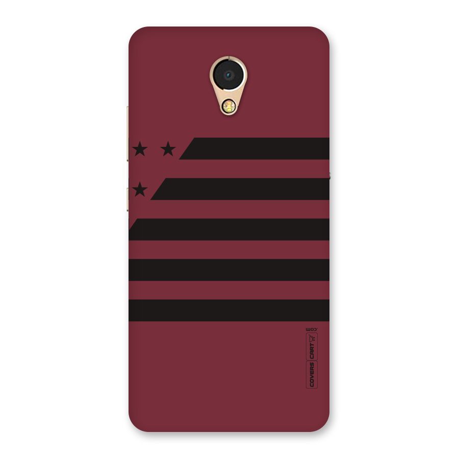 Maroon Star Striped Back Case for Lenovo P2