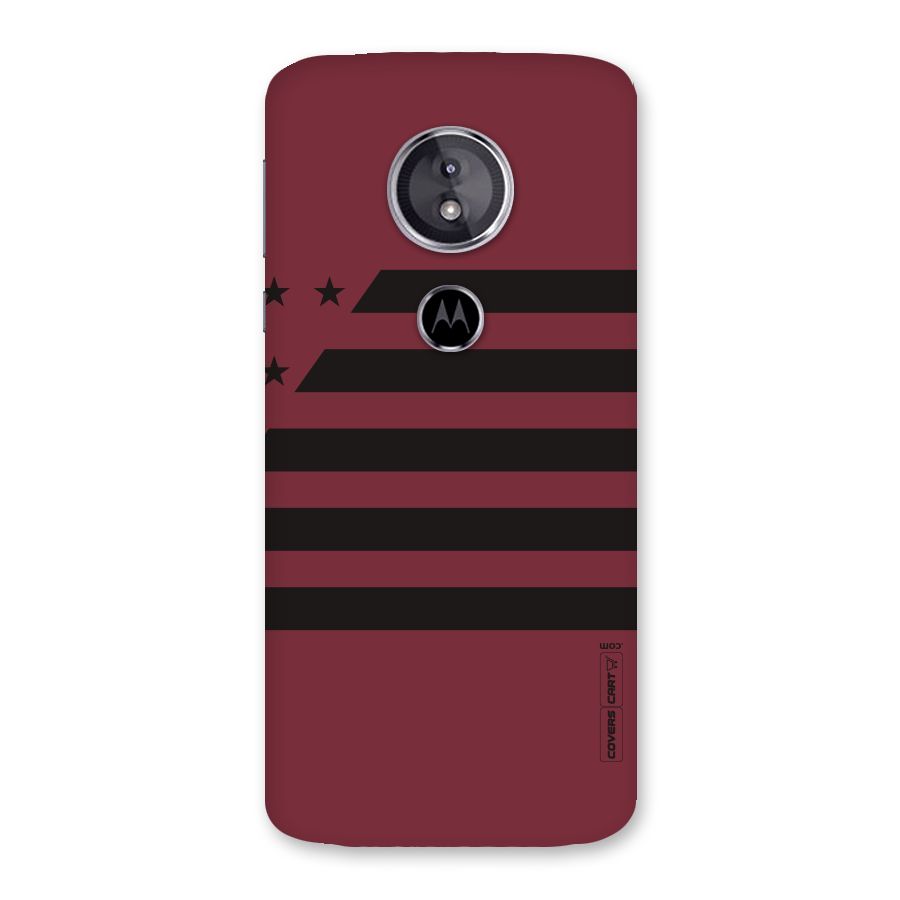 Maroon Star Striped Back Case for Moto E5