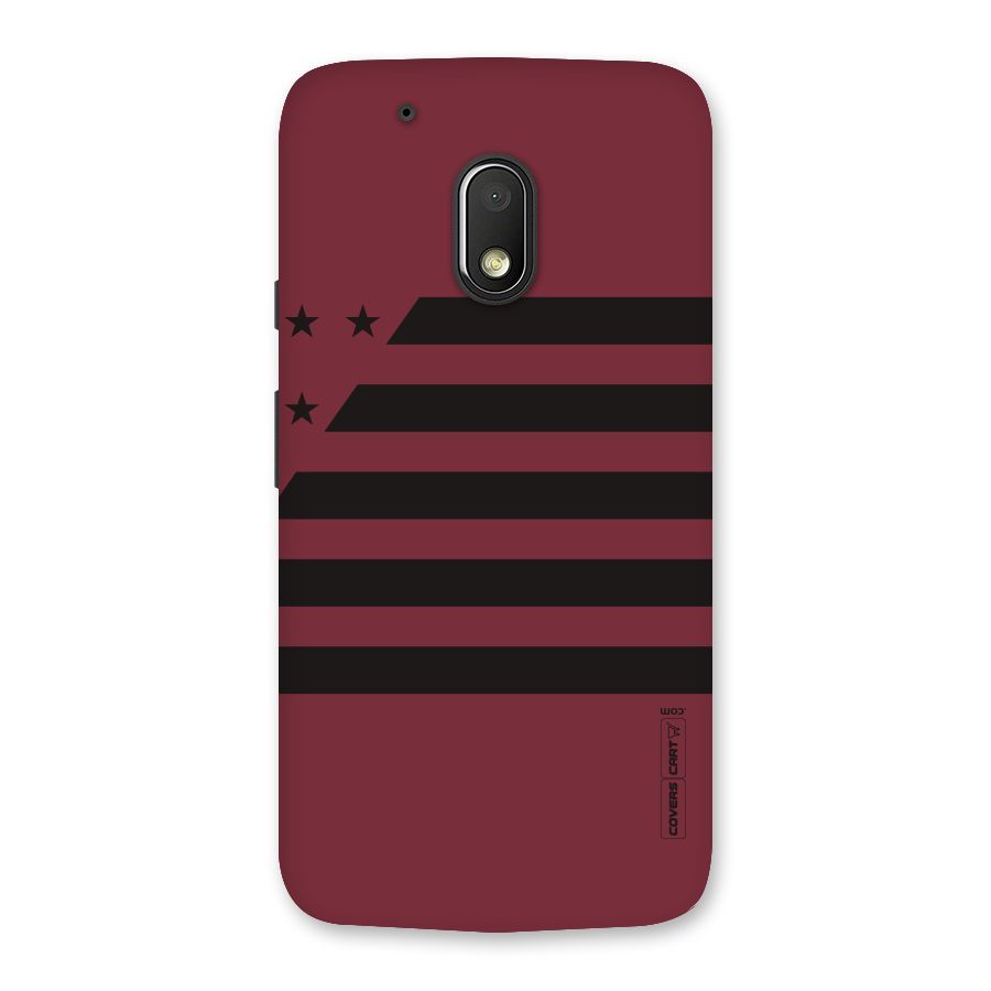 Maroon Star Striped Back Case for Moto G4 Play