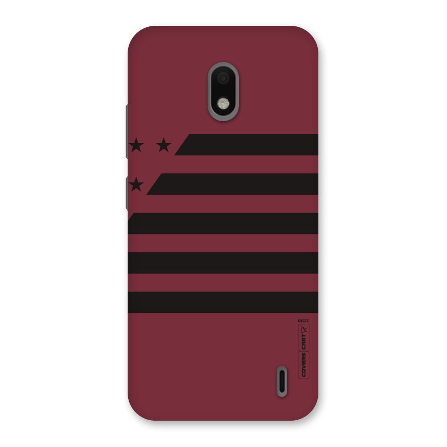 Maroon Star Striped Back Case for Nokia 2.2
