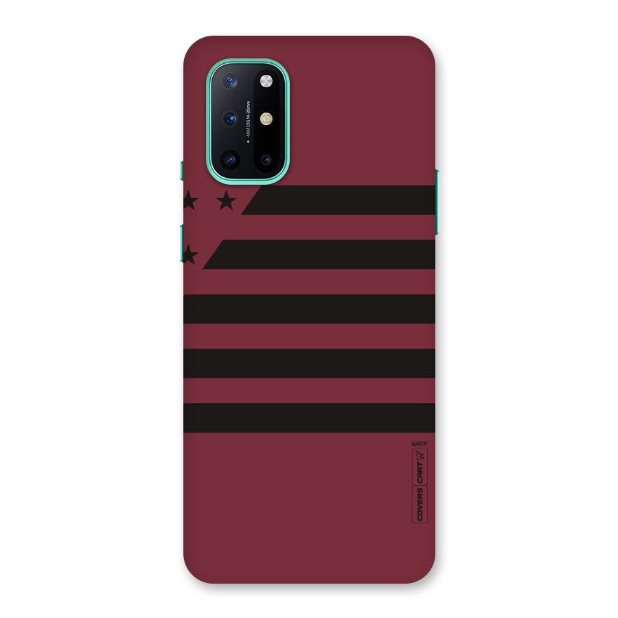 Maroon Star Striped Back Case for OnePlus 8T