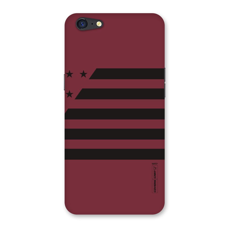 Maroon Star Striped Back Case for Oppo A71