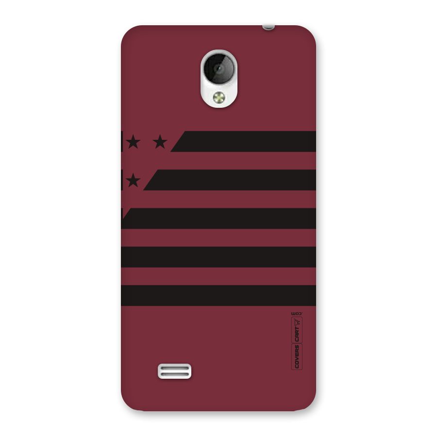 Maroon Star Striped Back Case for Vivo Y21