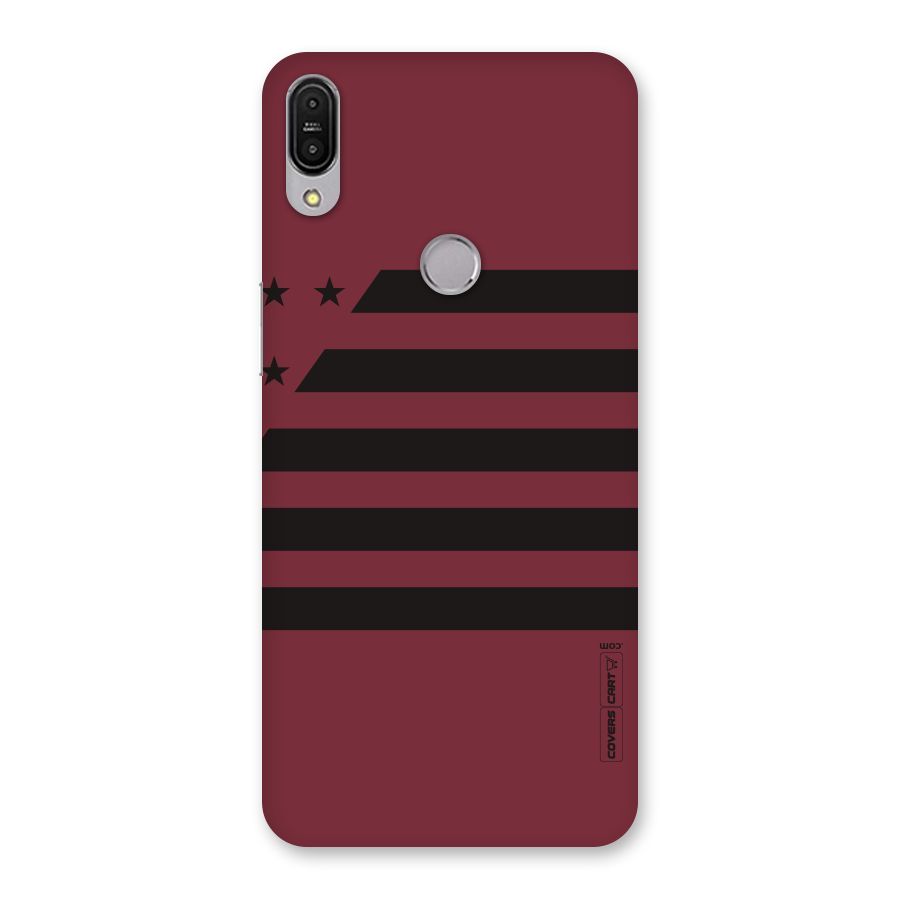 Maroon Star Striped Back Case for Zenfone Max Pro M1