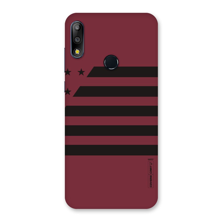 Maroon Star Striped Back Case for Zenfone Max Pro M2