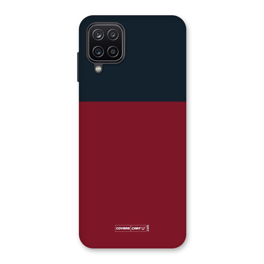Maroon and Navy Blue Back Case for Galaxy A12