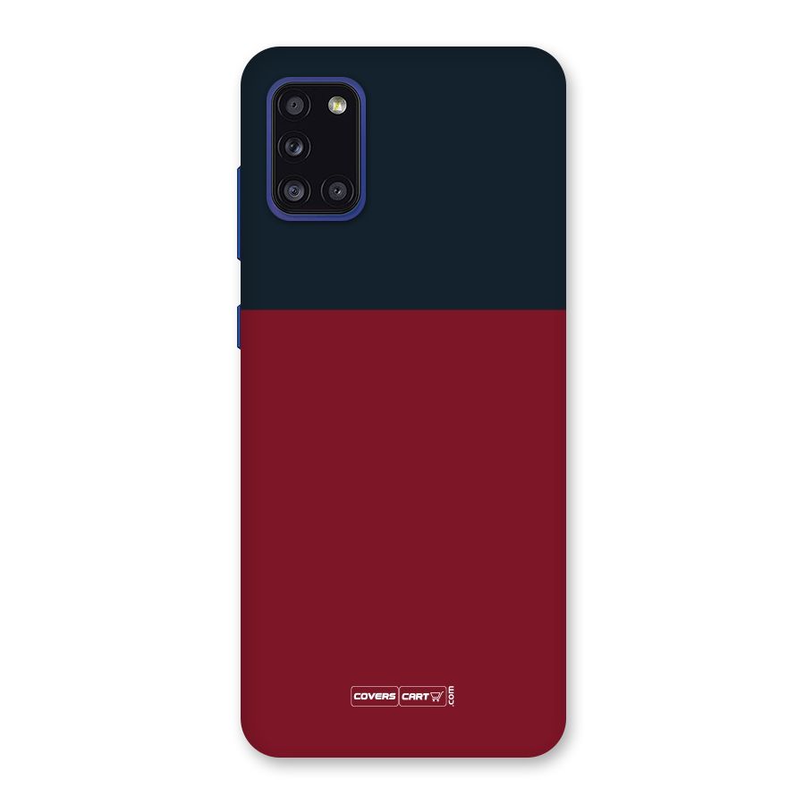 Maroon and Navy Blue Back Case for Galaxy A31