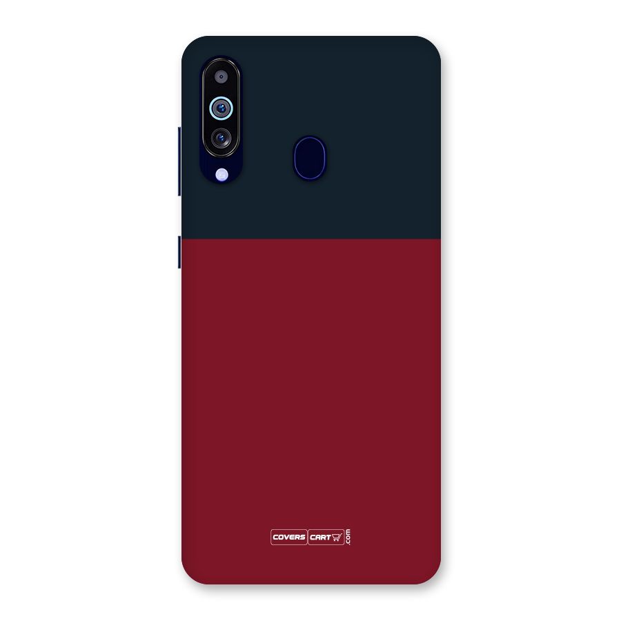Maroon and Navy Blue Back Case for Galaxy A60