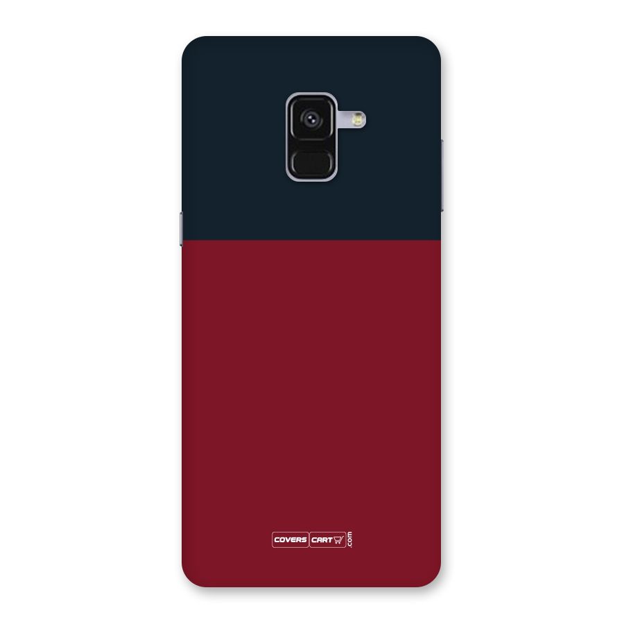 Maroon and Navy Blue Back Case for Galaxy A8 Plus