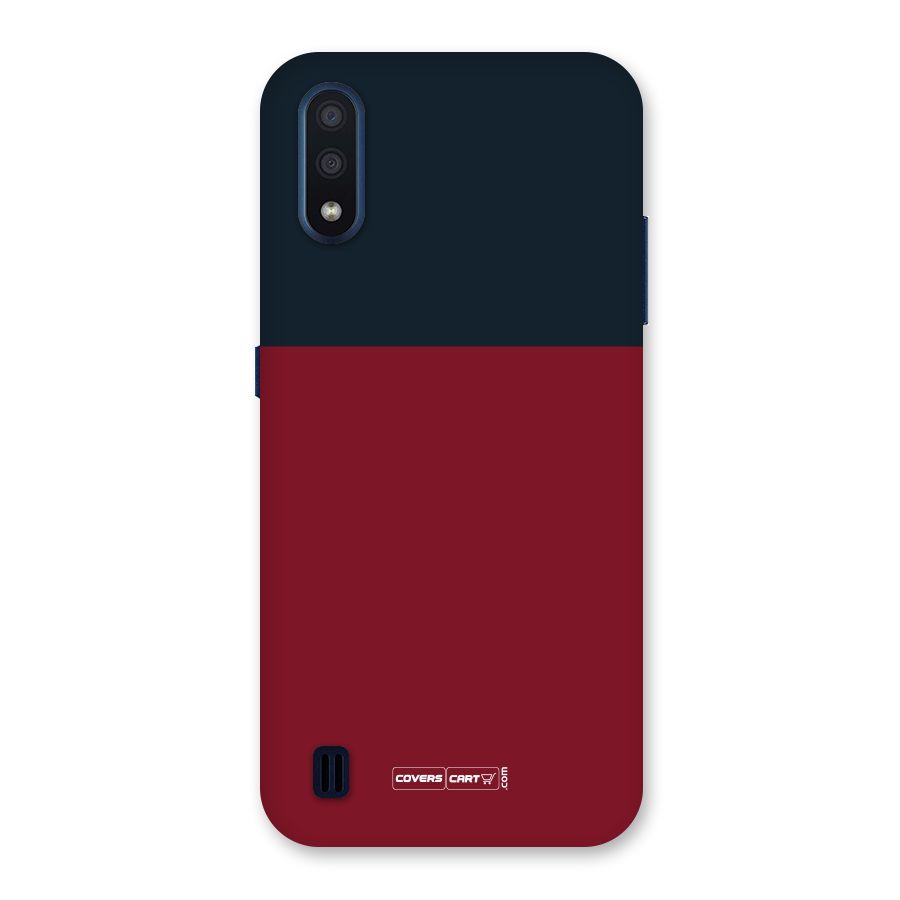 Maroon and Navy Blue Back Case for Galaxy M01