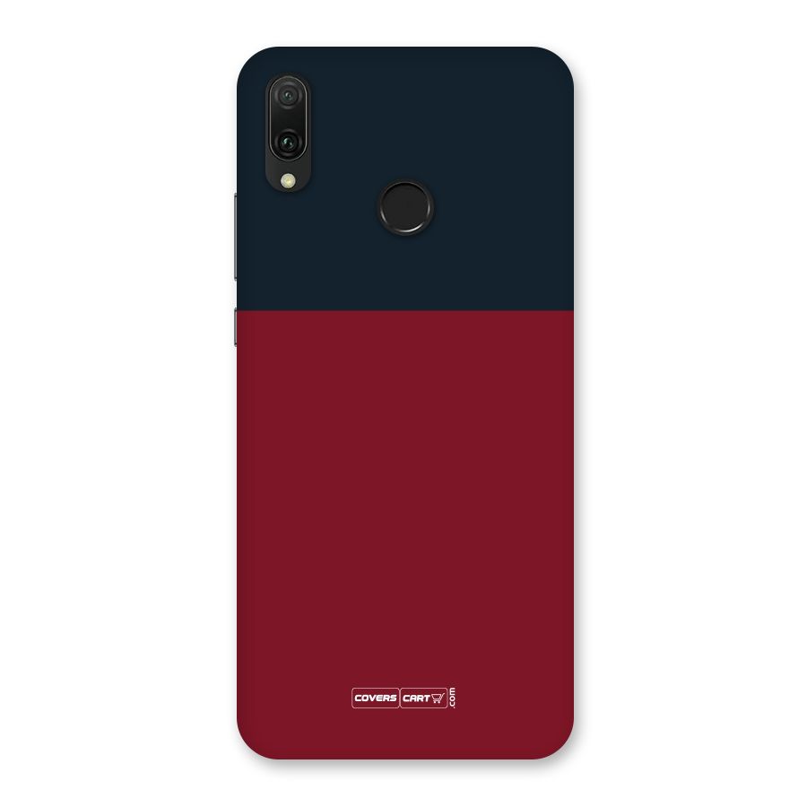 Maroon and Navy Blue Back Case for Huawei Y9 (2019)